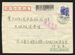 CHINA PRC / ADDED CHARGE - Cover Of Gejiu Shi, Yunnan Prov.  With Red Framed AC Chop Of 30f. - Timbres-taxe