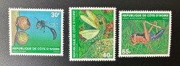 Côte D'Ivoire Ivory Coast 1979 Mi. A - C 611 Insectes Insects Insekten Abeille Potière Bee Biene Mante Religieuse - Costa D'Avorio (1960-...)