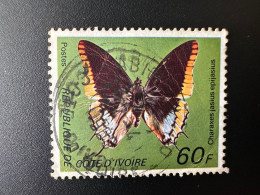 Côte D'Ivoire Ivory Coast 1977 Mi. 528 60F Papillons Butterflies Schmetterlinge Oblitéré Used - Papillons