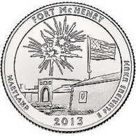 USA EEUU 25 CENTS. QUARTER DOLLAR FORT McHENRY 2013 D O P A ELEGIR UNC NEW - 2010-...: National Parks