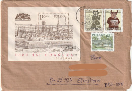 A 634) POL 1997 Mi# 3641 Bl.129 A MiF: 1000 Jahre Danzig Gdansk, Stadtansicht Marienkirche Rathaus - Covers & Documents