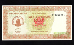 ZIMBABWE  P-23  20000 DOLLARS  2003 (2005)  UNC  NEUF  SIN CIRCULAR - Zimbabwe