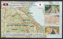 303 LAOS 2002 - Yvert BF 160 - Travaux Sur Route Carte Geo - Neuf ** (MNH) Sans Trace De Charniere - Laos