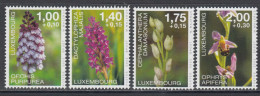 2022 Luxembourg Orchids Flowers Fleurs Complete Set Of 4 MNH @ BELOW FACE VALUE - Neufs