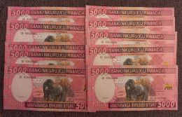 5000 - 10 Billets NEUFS RWANDA UNC - Rwanda