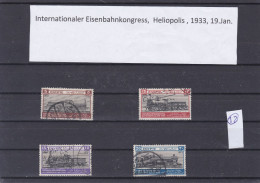 ÄGYPTEN - EGYPT - EGYPTIAN - INT.EISENBAHN-KOGRESS - TRAIN - LOKOMOTIVE 19333 KOMPLET GESTEMPELT USED - Gebruikt