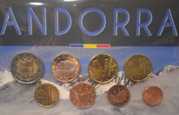 EUROS ANDORRA SET  8v   MIXTE YEARS SOUVENIR - Andorre