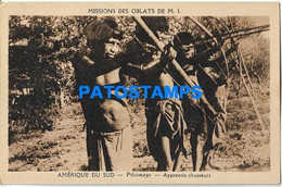 168564 PARAGUAY  BOLIVIA & ARGENTINA PILCOMAYO COSTUMES NATIVE APPRENTICE HUNTERS POSTAL POSTCARD - Paraguay
