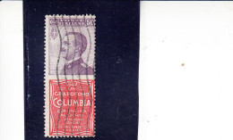 ITALIA   1924-5 -  Sassone   11° - Pubblicitario  Columbia - Reclame