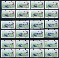 2023 Taiwan - ATM Frama -Purple Crow Butterfly  #99 /3 Colors Imprint (set Of 8/EA) - Vignette [ATM]