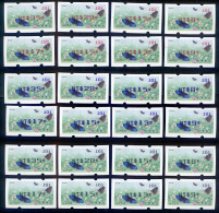 2023 Taiwan - ATM Frama -Purple Crow Butterfly  #101 /3 Colors Imprint (set Of 8/EA) - Automatenmarken [ATM]