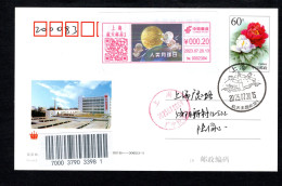 China Human Moon Day CX51 Type Digital Postage Machine Meter,cancelled By Aerospace Themed Post Office Postmark - Briefe U. Dokumente