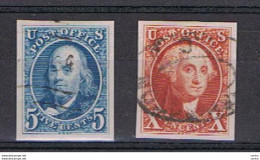 U.S.A.:  1947  STAMPS  EXPO  -  FROM  SHEETLET   2  USED  STAMPS  -  YV/TELL. 8 - Used Stamps