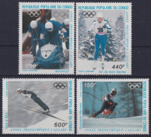 F-EX42849 CONGO MNH 1986 WINTER OLYMPIC GAMES CALGARY SKI SKIITING GYMNASTICS.  - Hiver 1988: Calgary