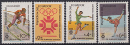 F-EX42858 ECUADOR MNH 1984 WINTER OLYMPIC GAMES SARAJEVO SKI SKIITING GYMNASTICS. - Winter 1984: Sarajevo