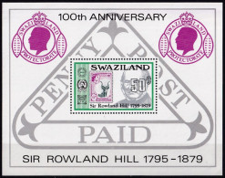 F-EX43050 SWAZILAND MNH 1979 CENTENARY OF DEATH ROWLAND HILL. - Rowland Hill