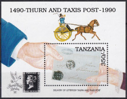 F-EX43053 TANZANIA MNH 1990 THURN & TAXIS POSTAL HISTORY LONDON EXPO.  - Rowland Hill