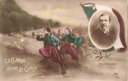 MILITARIA - Le Clairon Sonne La Charge - Paul Déroulède - Colorisé - Armée - Carte Postale Ancienne - War 1914-18