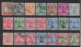 MALAYA - SELANGOR 1936 $2 SG 84 AND 1949 - 1952 SET OF 20 STAMPS SG 90/110 FINE USED Cat £50 - Selangor