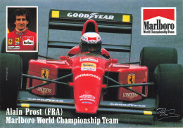 Alain PROST Prost * Formule 1 F1 * CP Autocollant Ancien * Pilote Automobile * Malboro World Championship Team - Grand Prix / F1