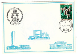 Nations Unies - Vienne - Carte Postale De 1987 - Oblit Wien - - Storia Postale
