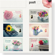 Finland Finnland Finlande 2019 Spring Flowers And Arrangements Set Of 6 Greeting Stamps In Booklet Mint - Carnets