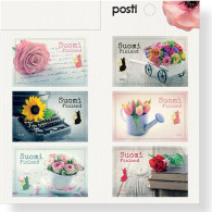 Finland Finnland Finlande 2019 Spring Flowers And Arrangements Set Of 6 Greeting Stamps In Booklet Mint - Blocs-feuillets