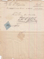 33617# ARGENTINE TIMBRE FISCAL LOSANGE ARGENTINA DOCUMENT BUENOS AIRES 1883 - Covers & Documents