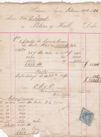 33620# ARGENTINE TIMBRE FISCAL LOSANGE ARGENTINA DOCUMENT BUENOS AIRES 1883 - Briefe U. Dokumente