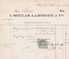 33622# ARGENTINE TIMBRE FISCAL LOSANGE ARGENTINA DOCUMENT BUENOS AIRES 1883 - Lettres & Documents