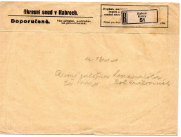 59449 - Deutsches Reich / Böhmen & Mähren  - 1941 - 1,20K Portomke EF A ZUBf HABERN -> UNTER-KRALOWITZ - Storia Postale