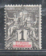 STE. MARIE DE MADAGASCAR SANTA MARIA DEL ST. MARY OF 1894 NAVIGATION AND COMMERCE 1c MH - Nuevos