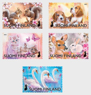 Finland Finnland Finlande 2023 Close Friends Set Of 5 Greeting Stamps Mint - Cigni