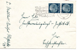 59465 - Deutsches Reich - 1938 - 2@4Pfg Hindenburg A OrtsBf BRAUNSCHWEIG - WEIHNACHTSPOST ... - Lettres & Documents