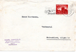 59472 - Deutsches Reich - 1940 - 12Pfg Eupen-Malmedy EF A Bf (le Senkr Bug) HOF - ... LUFTPOST -> Heimenkirch - Lettres & Documents