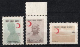 1954 TURKEY CENTENARY OF THE VISIT OF FLORENCE NIGHTINGALE MINT WITHOUT GUM - Sellos De Beneficiencia