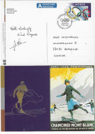 1998 Norvège: Entier Postal  émis Pour Les Jeux Olympiques D'Hiver De Nagano: Médailles Jeux Olympiques De Chamonix 1924 - Invierno 1924: Chamonix