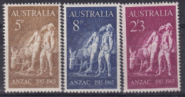 Australia 1965 Anzac Sc 385-87 Mint Never Hinged - Neufs