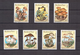 Burkina Faso 1985 Mushrooms  Mi BF 1054-60 Complete Set 7v MNH - Burkina Faso (1984-...)