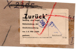 59480 - DDR - 1971 - Paketausschnitt A "Westpaket" M Zollaufkleber "Zurueck ... Wegen Nichteinhaltung Der ...." - Lettres & Documents