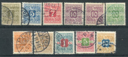 DENMARK 1907 Newspaper Stamps Set Used.   Michel 1-10X - Gebruikt