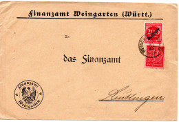 59490 - Deutsches Reich / Dienst - 1923 - 200M Dienst MiF A Bf WEINGARTEN -> Reutlingen - Storia Postale