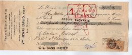 VP22.377 - 1934 - Lettre De Change - Vins & Eaux - De - Vie Distillerie à Vapeur Vve Henri DAVID, Succ à LE MANS - Wechsel