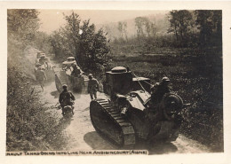 Audignicourt * WW1 Guerre 14/18 War * Renault Tank * Char Matériel Militaire * Photo Ancienne 11.5x7.8cm - Sonstige & Ohne Zuordnung