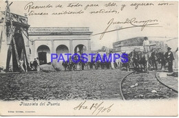 134432 PARAGUAY PLAZOLETA DEL PUERTA YEAR 1906 CIRCULATED TO URUGUAY POSTAL POSTCARD - Paraguay