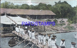 113231 PARAGUAY COSTUMES HOW VESSELS ARE LOADED WITH ORANGES  POSTAL POSTCARD - Paraguay