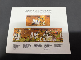 16-8-2023 (stamp) Australia Mini-sheet - Captain Cook Bicentenary - Blocks & Sheetlets