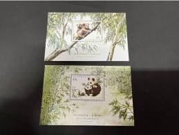 16-8-2023 (stamp) Australia Mini-sheet - Australia / China Joint Issue (Koala & Panda) 2 Mini-sheet - Blocks & Sheetlets