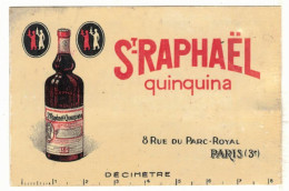 EN CELLULOÏD CALENDRIER DECIMETRE PUBLICITAIRE PUBLICITE BOISSON ST RAPHAËL QUINQUINA ANNEE 1929 - Grand Format : 1921-40