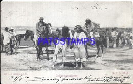 107292 PARAGUAY COSTUMES INDIOS NATIVE BREAK CIRCULATED TO AUSTRIA POSTAL POSTCARD - Paraguay